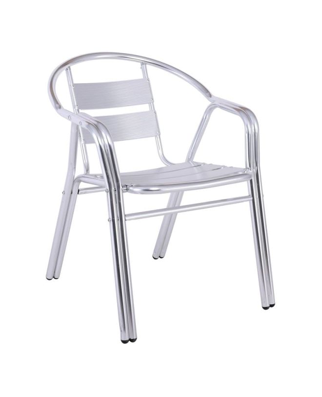 SILVER-II Πολυθρόνα Dining Αλουμινίου  59x63x76cm