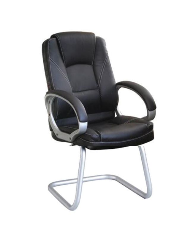 BF6950V Πολυθρόνα Γραφείου Επισκέπτη, Pu Μαύρο  64x65x108cm