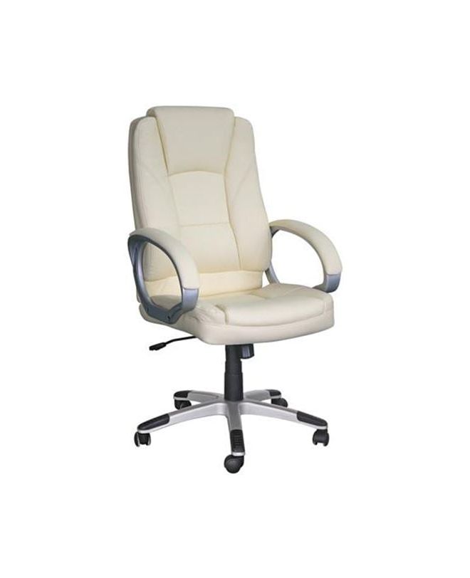 BF6950 Πολυθρόνα Γραφείου Διευθυντή, Pu Άσπρο  64x71x112/122cm