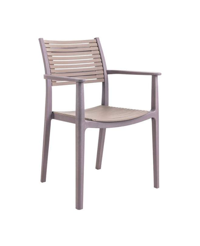 AKRON Πολυθρόνα PP-UV Sand Beige - Tortora  60x55x85cm