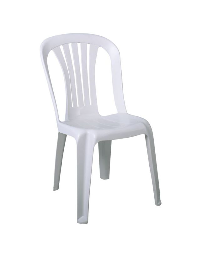 IRIDE Καρέκλα Στοιβαζόμενη, ΡΡ Άσπρο  48x55x84cm