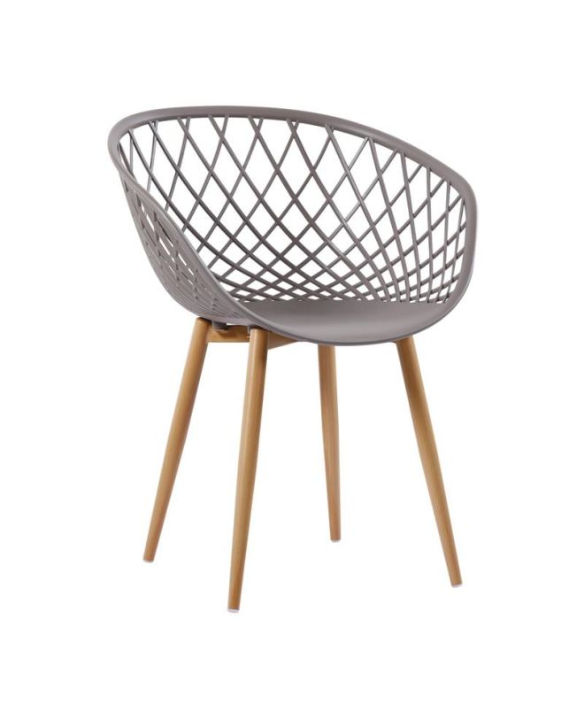 REX Πολυθρόνα Μέταλλο Βαφή Φυσικό, PP-UV Sand Beige (εκτός συσκευασίας)  62x56x80cm