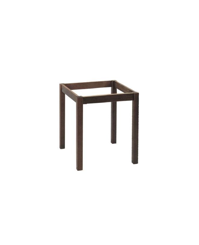 ΚΑΦΕΝΕΙΟΥ Βάση Τραπεζιού Οξιά Λυόμενη για Επιφάνεια 70x70cm, Βαφή Εμποτισμού Καρυδί  59x59x73cm