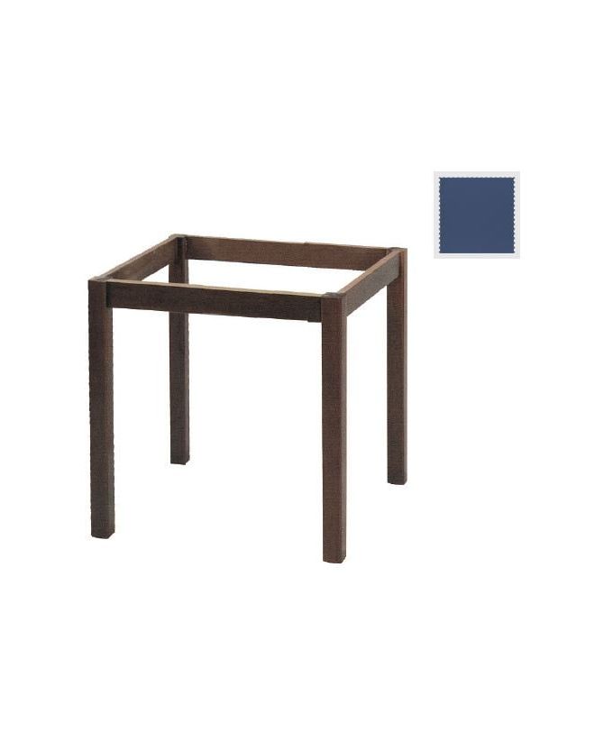 ΚΑΦΕΝΕΙΟΥ Βάση Τραπεζιού Οξιά Λυόμενη για Επιφάνεια 70x70cm, Βαφή Εμποτισμού Ανιλίνη Μπλε  59x59x73cm