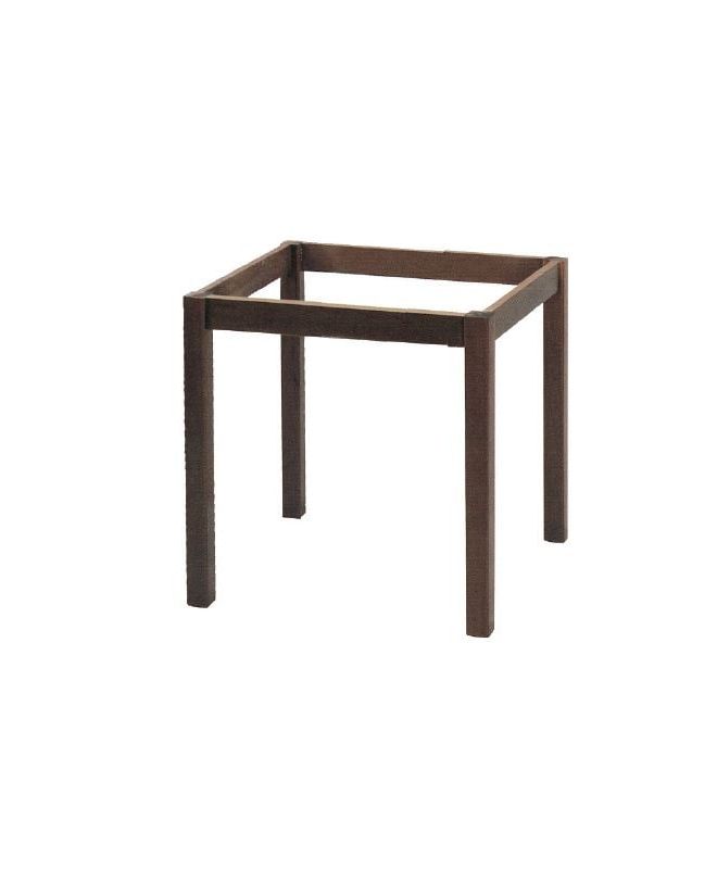 ΚΑΦΕΝΕΙΟΥ Βάση Τραπεζιού Οξιά Λυόμενη για Επιφάνεια 80x80cm, Βαφή Εμποτισμού Καρυδί  69x69x73cm