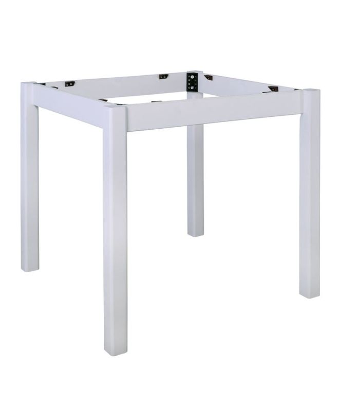 ΚΑΦΕΝΕΙΟΥ Βάση Τραπεζιού Οξιά Λυόμενη για Επιφάνεια 80x80cm, Βαφή Εμποτισμού Λάκα Άσπρο  69x69x73cm