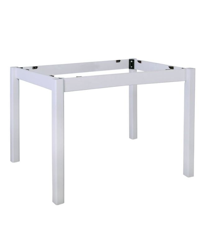 ΚΑΦΕΝΕΙΟΥ Βάση Τραπεζιού Οξιά Λυόμενη για Επιφάνεια 80x120cm Βαφή Εμποτισμού Λάκα Άσπρο  69x109x73cm