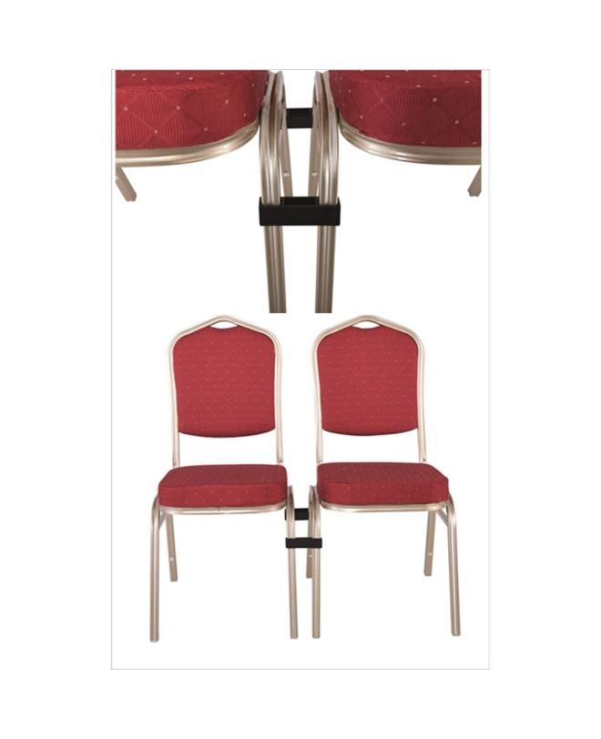 HILTON Σύνδεσμος ένωσης Καρεκλών, Πλαστικό σε χρώμα Μαύρο