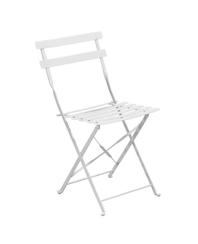 ΖΑΠΠΕΙΟΥ Pantone Καρέκλα Κήπου-Βεράντας, Πτυσσόμενη, Μέταλλο Βαφή Άσπρο  40x51x77cm