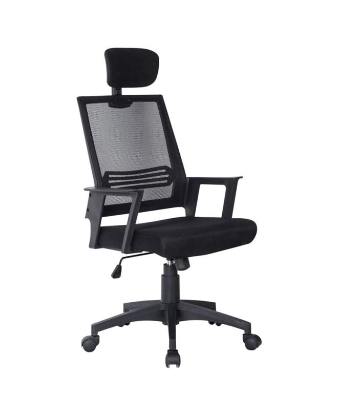 BF2008 Πολυθρόνα Γραφείου Διευθυντή - Mesh Μαύρο  59x63x111/121cm