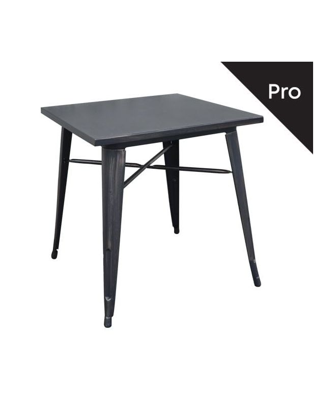 RELIX Τραπέζι Dining-Pro, Μέταλλο Βαφή Antique Black  70x70x75cm