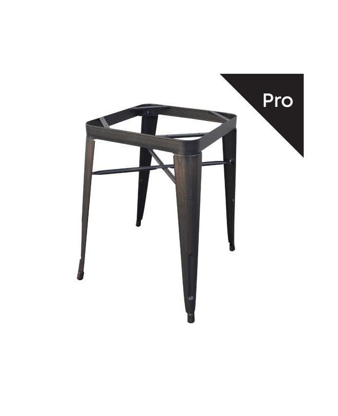 RELIX Βάση Τραπεζιού-Pro, Μέταλλο Βαφή Antique Black  60x60x73cm