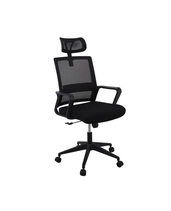 BF2020 Πολυθρόνα Γραφείου Διευθυντή Mesh Μαύρο  60x63x109/119cm