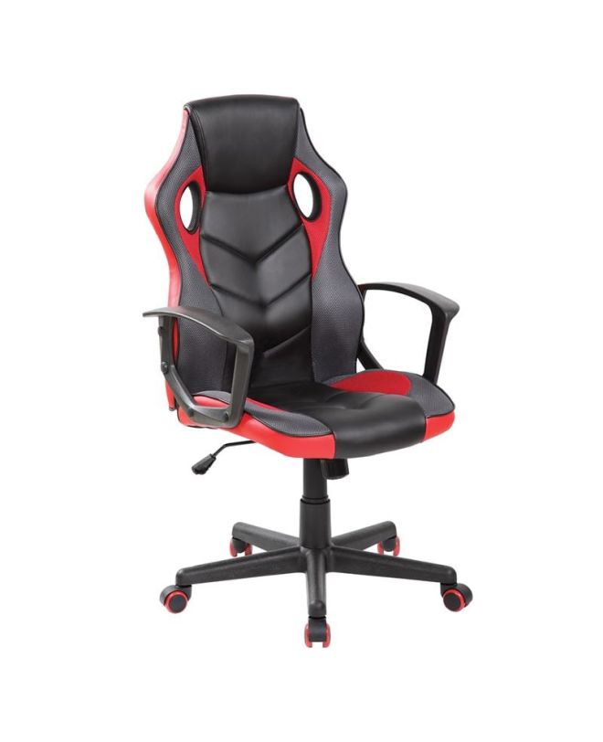 BF7700 Gaming Πολυθρόνα Mesh, Pu Μαύρο - Κόκκινο  62x59x105/117cm