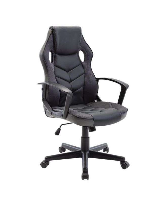 BF7700 Gaming Πολυθρόνα Mesh, Pu Μαύρο - Γκρι  62x59x105/117cm