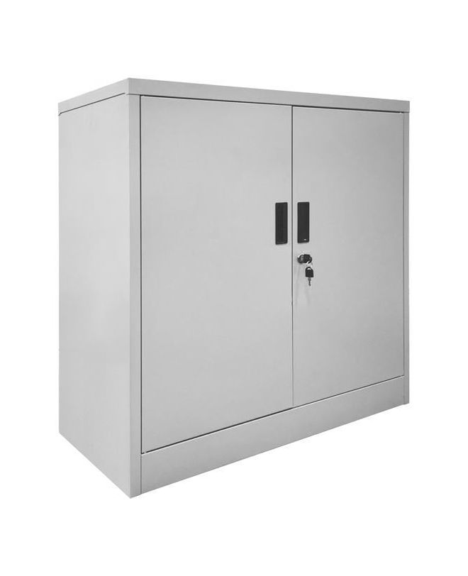 ΝΤΟΥΛΑΠΙ Δίφυλλο - 2 Ράφια Εσωτερικά - Μέταλλο Βαφή Γκρι  90x40x90cm