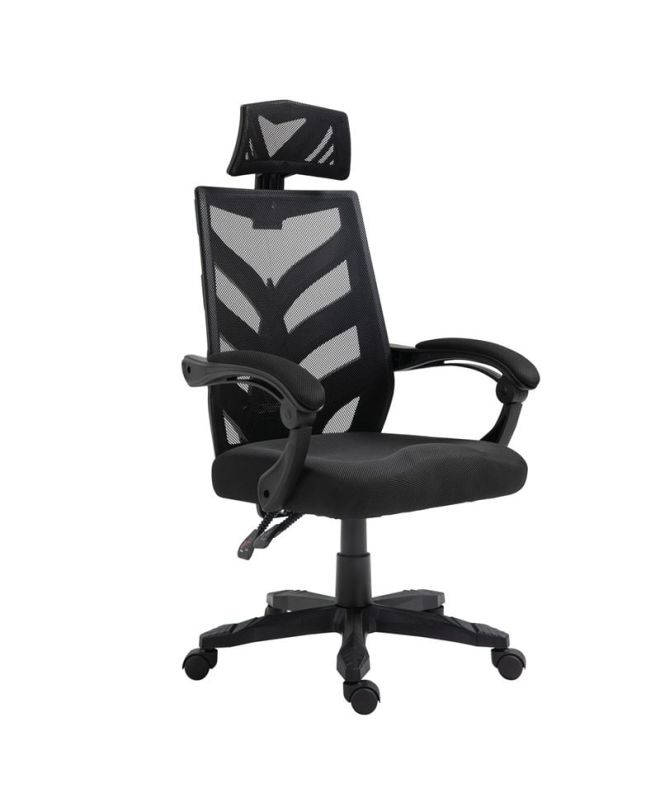 BF2980 Πολυθρόνα Γραφείου Διευθυντή, Mesh Μαύρο  60x66x111/121cm