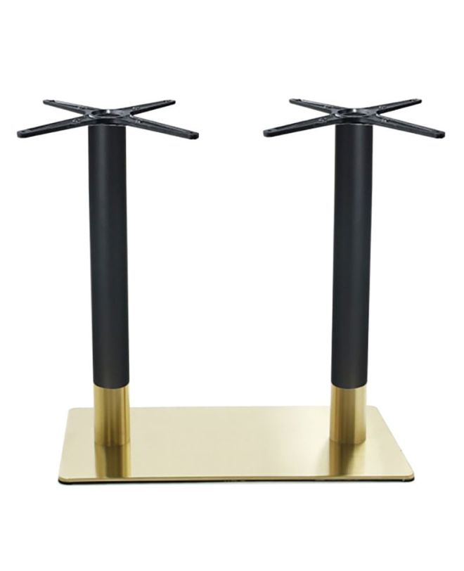 RIVA Βάση Τραπεζιού Μακρόστενη Gold Inox #201 - Black / 21,20 Kg  70x40cm H.72cm