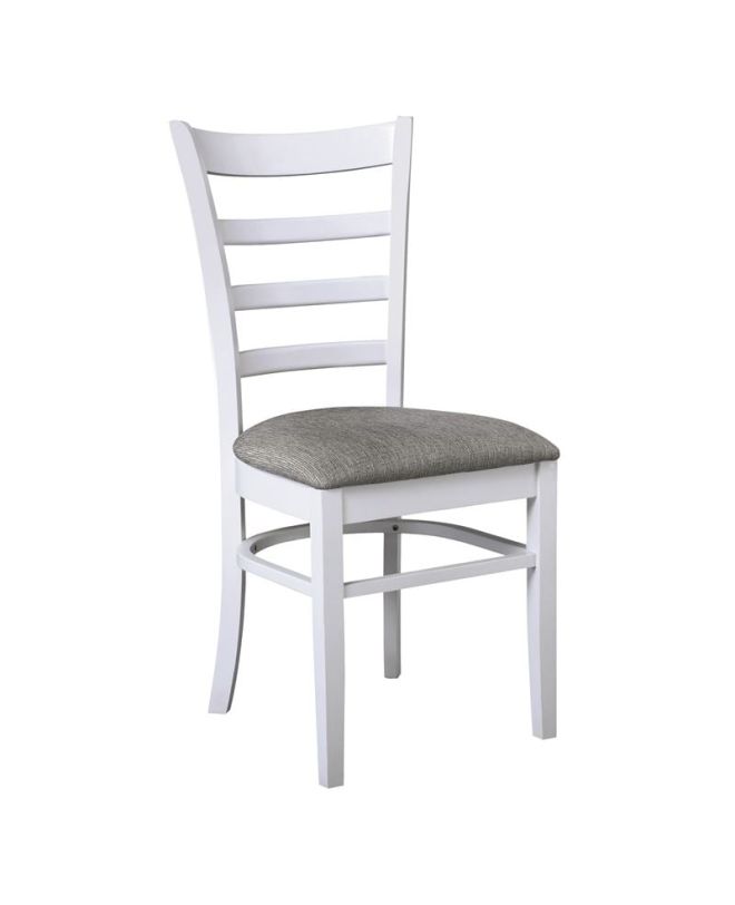 NATURALE Καρέκλα Άσπρο, Ύφασμα Γκρι  42x50x91cm