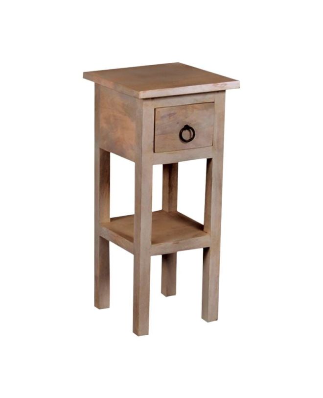 CLASSIC Stand - Τραπεζάκι Βοηθητικό H.55cm - 1 Συρτάρι, Ξύλο Ακακία Φυσικό  25x25 H.55cm