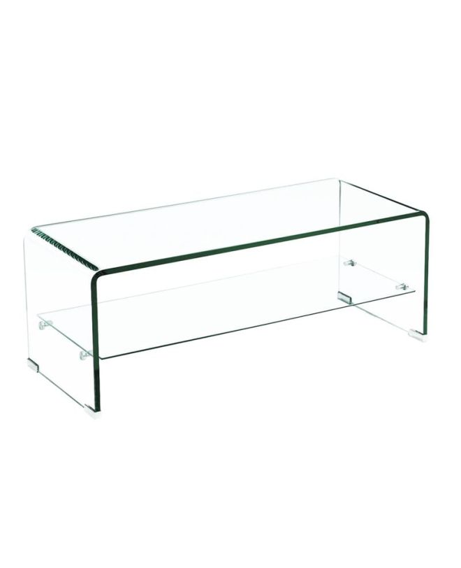 GLASSER Τραπεζάκι Σαλονιού Καθιστικού  Ράφι  100x50x43cm