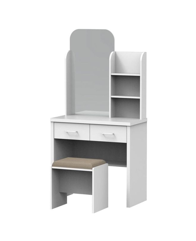 CALIBER Set Τουαλέτα + Σκαμπό Απόχρωση Άσπρο  80x39x155cm