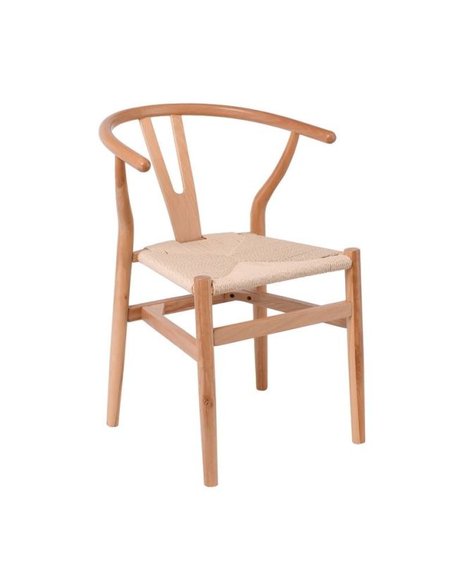 LIMA Καρέκλα Στοιβαζόμενη, Ξύλο Απόχρωση Φυσικό, Κάθισμα Paper Rope Φυσικό  56x52x76cm