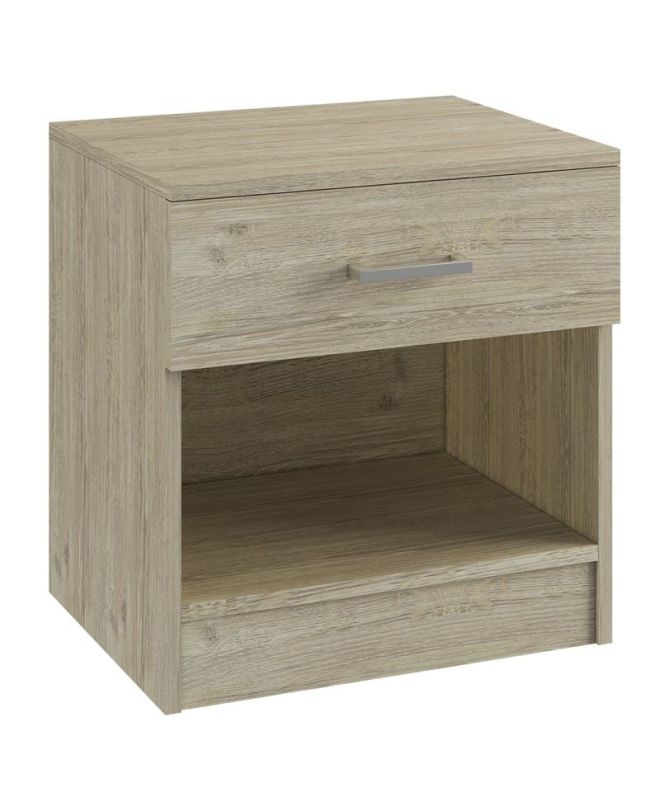 DEVON Κομοδίνο με 1 Συρτάρι, Απόχρωση Sonoma  45x35x47cm