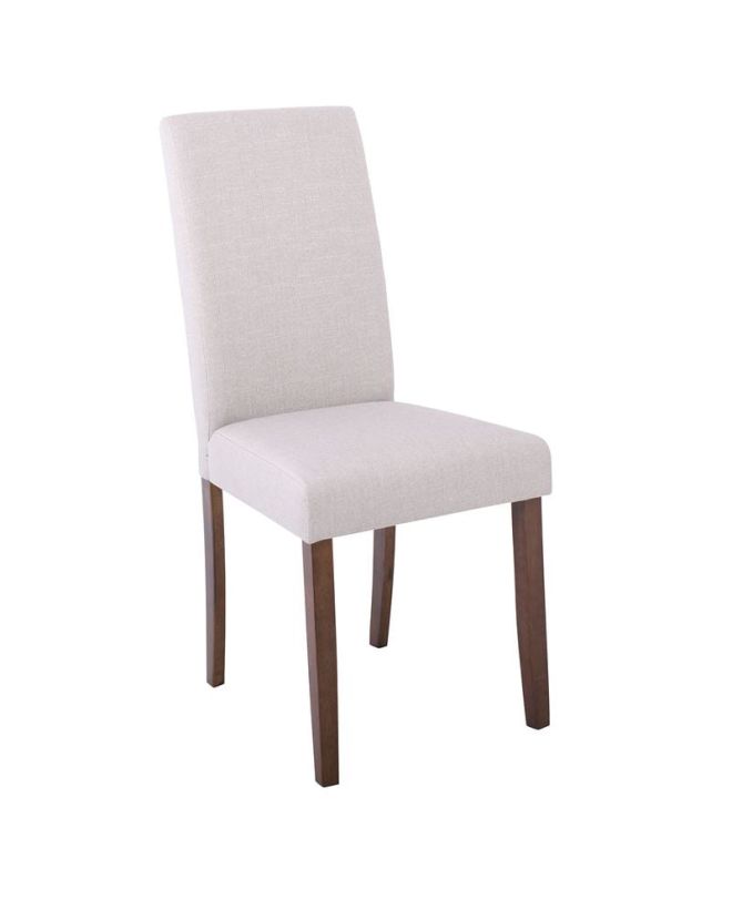 OPTIMAL Καρέκλα Τραπεζαρίας, Απόχρωση Καρυδί Ύφασμα Μπεζ  43x55x96cm