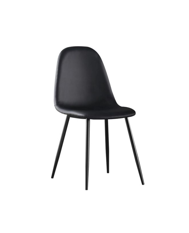 CELINA Καρέκλα Μέταλλο Βαφή Μαύρo, Pvc Μαύρο  45x54x85cm