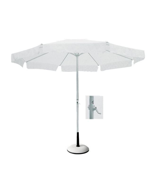 ΟΜΠΡΕΛΑ Σκελετός Αλουμινίου Βαφή Άσπρο - Ύφασμα Άσπρο  3x3m (H 2,6m)