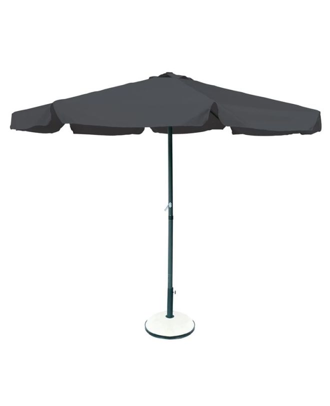 ΟΜΠΡΕΛΑ Αλουμινίου Σκελετός Ανθρακί - Ύφασμα Γκρι  Φ 2m (H 2,2m)