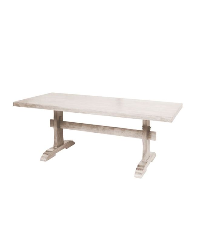 MAISON WESTERN Tραπέζι Τραπεζαρίας, Ξύλο Mango Antique Άσπρο  200x100x77cm