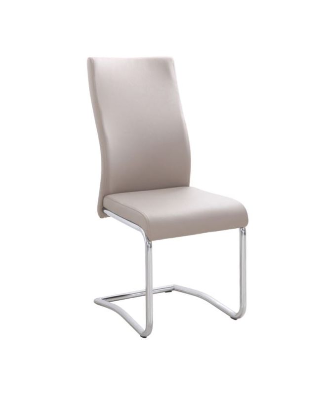 BENSON Καρέκλα Μέταλλο Χρώμιο, PVC Cappuccino  46x52x97cm