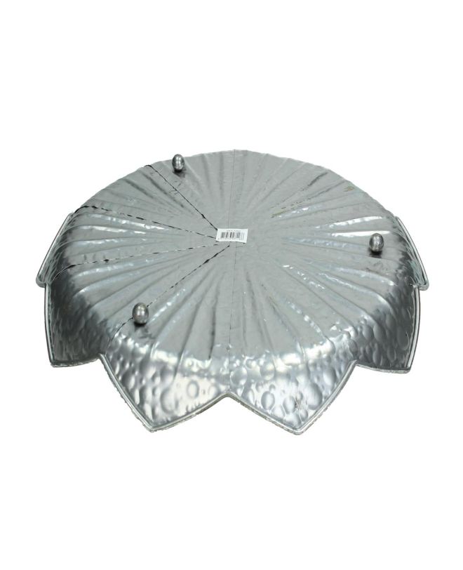 Δίσκος Ασημί Μέταλλο 38x36.5x6.5cm