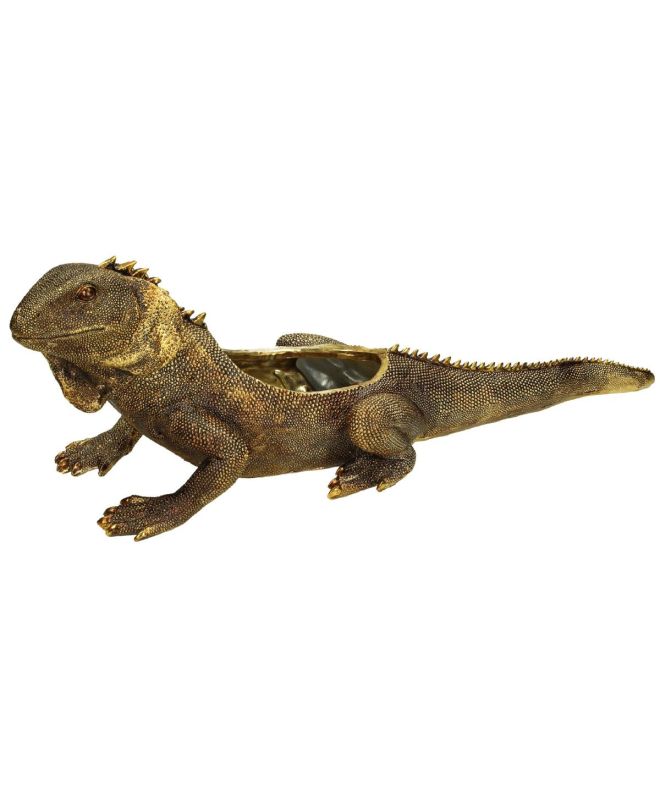 Κασπώ Ιγκουάνα Χρυσό Polyresin 14.8x14.2x44.2cm