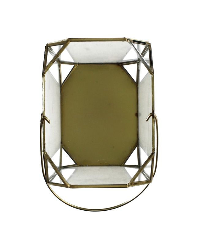 Φανάρι Χρυσό Μέταλλο 15x15x25cm