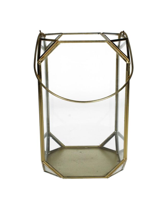 Φανάρι Χρυσό Μέταλλο 15x15x25cm