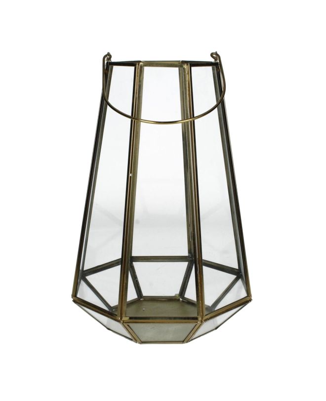 Φανάρι Χρυσό Μέταλλο 21x21x29cm