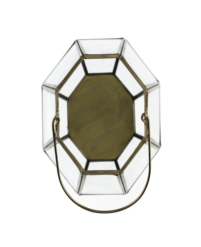 Φανάρι Χρυσό Μέταλλο 24x24x35cm