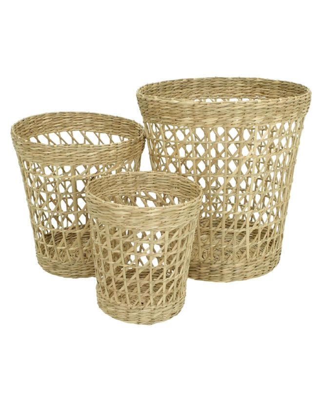 Καλάθι ArteLibre Φυσικό Seagrass 20x20x20cm Σετ 3Τμχ