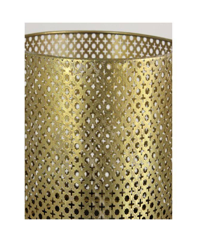 Κηροπήγιο Χρυσό Μέταλλο 34x34x108cm Σετ 2Τμχ