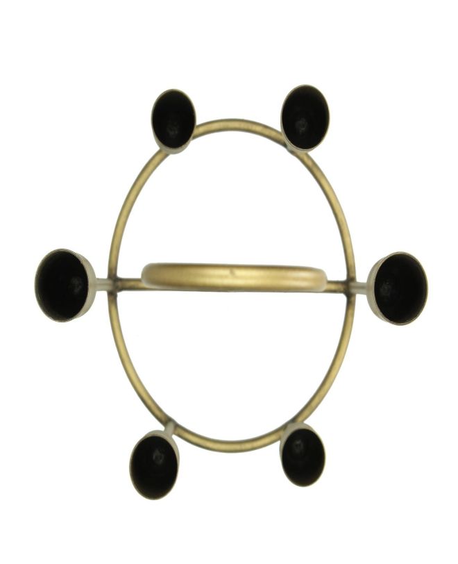 Κηροπήγιο Χρυσό Μέταλλο 17.5x17x45.5cm