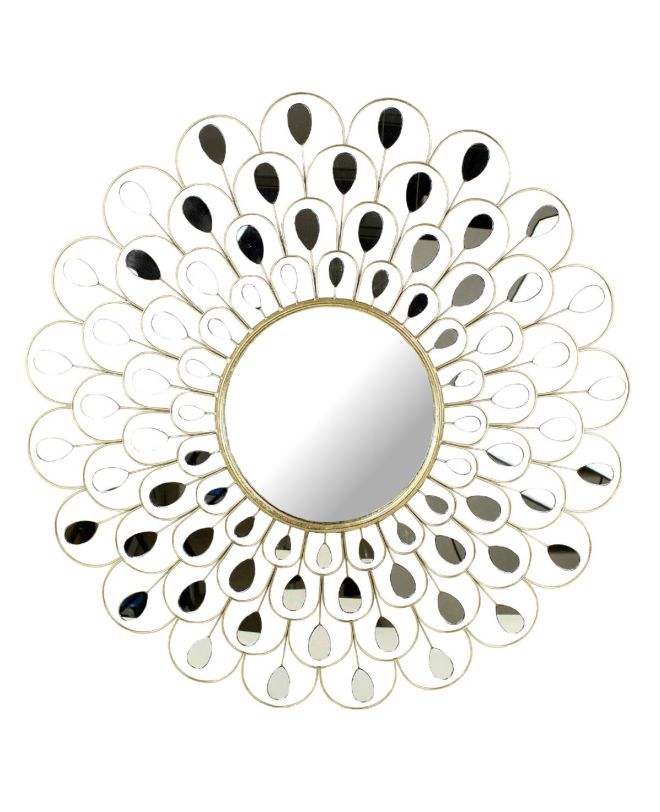 Καθρέπτης Σαμπανί Μέταλλο 98x3x98cm