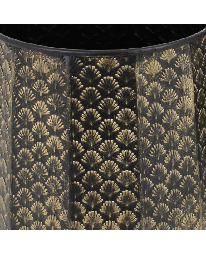 Κασπώ Μαύρο Μέταλλο 35x35x32.5cm Σετ 2Τμχ