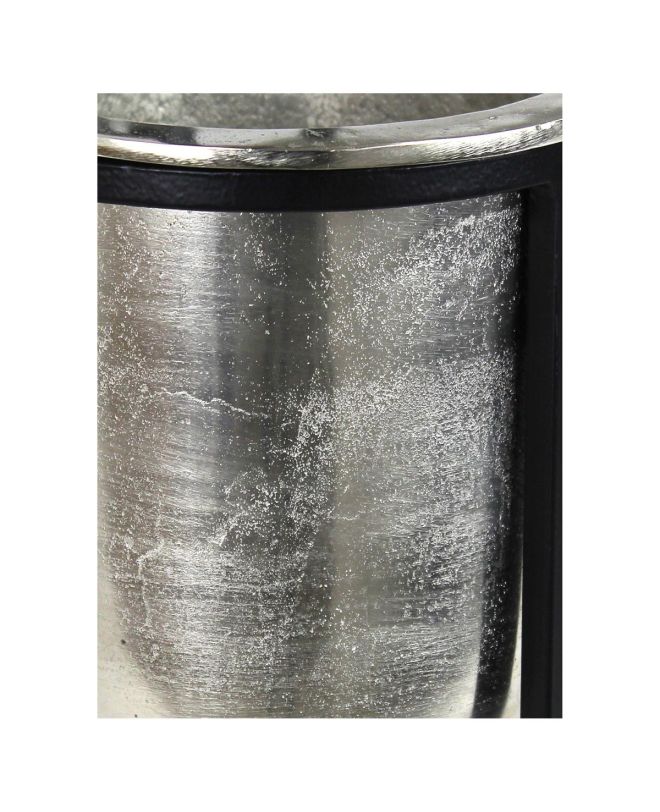 Κασπώ Ασημί Αλουμίνιο 37x37x80.5cm Σετ 3Τμχ