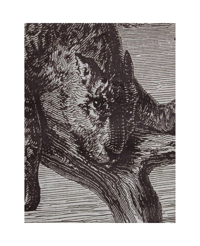 Διακοσμητικό Τοίχου Κρεμαστό Λεοπάρδαλη Μαύρο Βαμβακερό 144x2x109cm