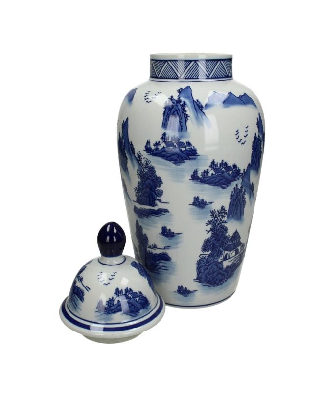 Βάζο Μπλε Πορσελάνη 18x18x35cm