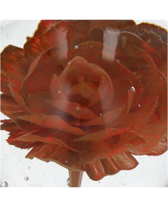 Press Papier Λουλούδι Φυσικό Γυαλί 10cm