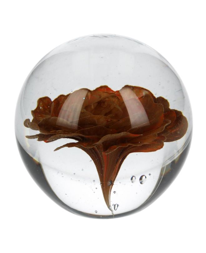 Press Papier Λουλούδι Φυσικό Γυαλί 10cm